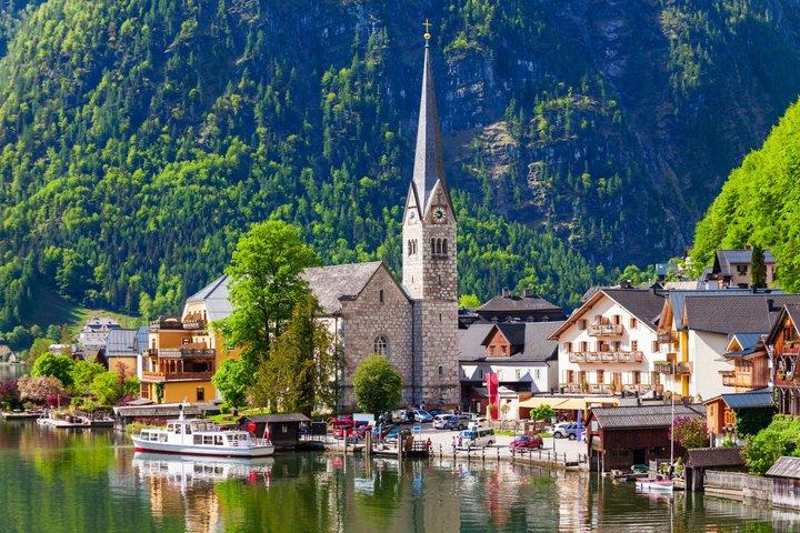 De Vienne à Hallstatt et Salzbourg Excursion d'une journée avec prise en charge à l'hôtel