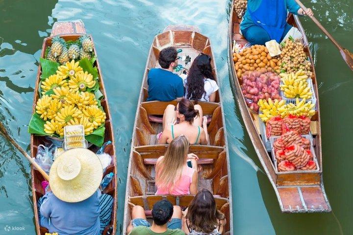 Excursión al mercado flotante Damnoen Saduak y al mercado ferroviario de Maeklong