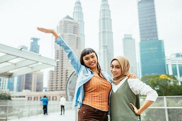 クアラルンプールのペトロナスツインタワーとKLCCパーク撮影