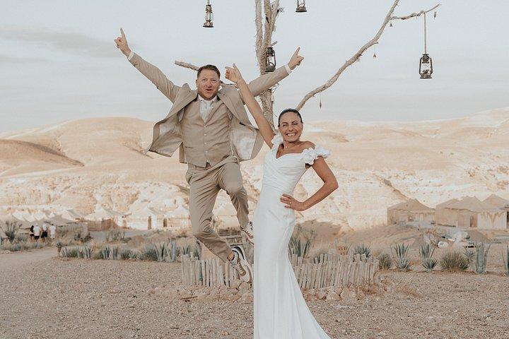 プロの写真家とマラケシュの結婚式とプロポーズ