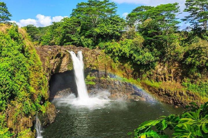 From Big island Kona Volcanoes and Waterfalls Shared Tour