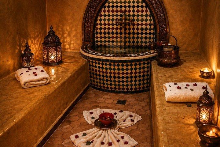 Esperienza di hammam e massaggi tradizionali marocchini con trasferimento
