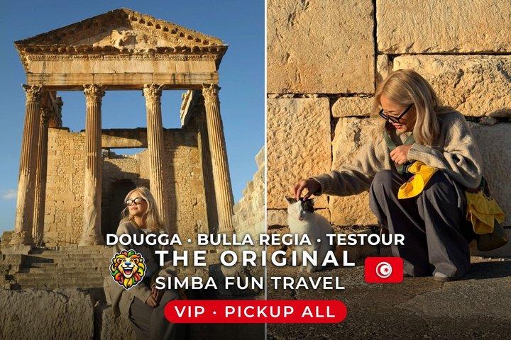 Fun VIP: Dougga UNESCO, Bulla Regia & Testour (Pickup All)