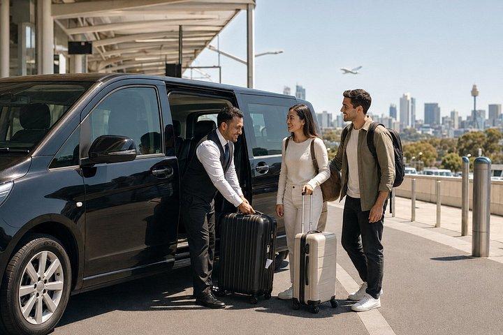 シドニー港への専用送迎トランスファー:シティーホテルからクルーズ港へ