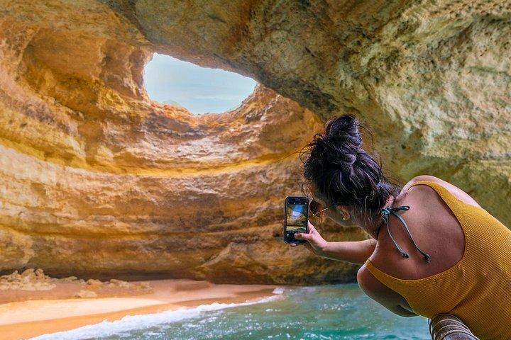 Albufeira: Dolphins & Benagil Caves with Marine Biologist