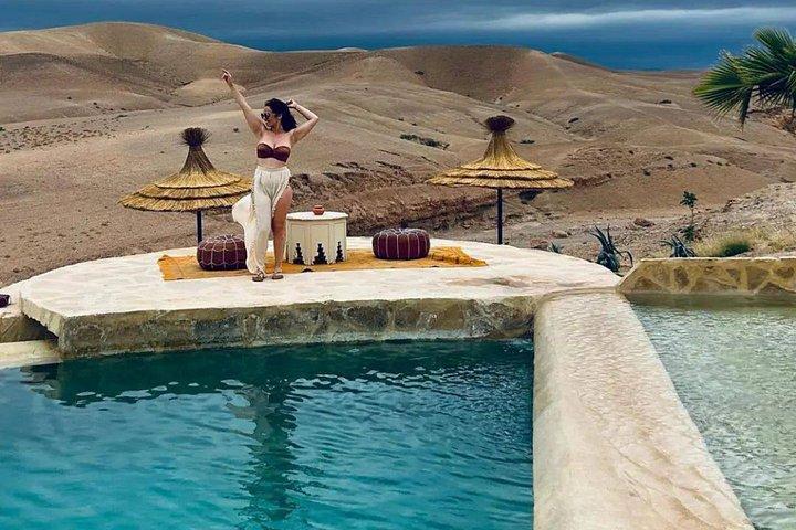 Agafay Desert Luxury Pool Lunch or Pool Dinner Show Private