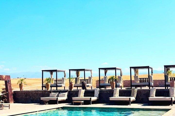 Agafay Desert Luxury Pool Lunch or Pool Dinner Show Private