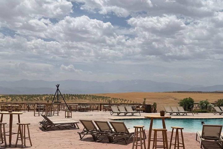 Agafay Desert Luxury Pool Lunch or Pool Dinner Show Private