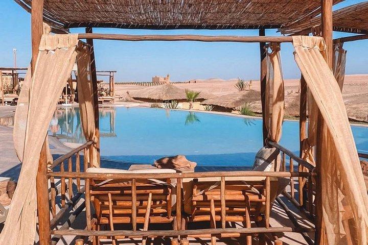 Agafay Desert Luxury Pool Lunch or Pool Dinner Show Private