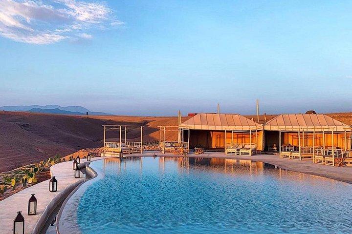 Agafay Desert Luxury Pool Lunch or Pool Dinner Show Private