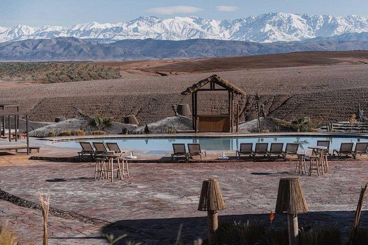 Agafay Desert Luxury Pool Lunch or Pool Dinner Show Private