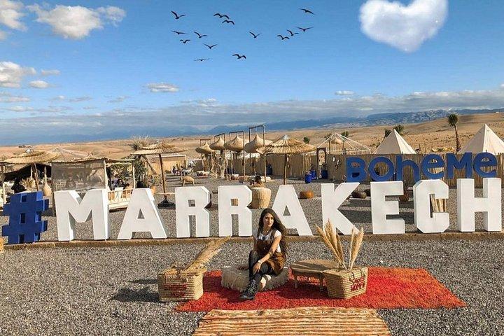 Agafay Desert Luxury Pool Lunch or Pool Dinner Show Private