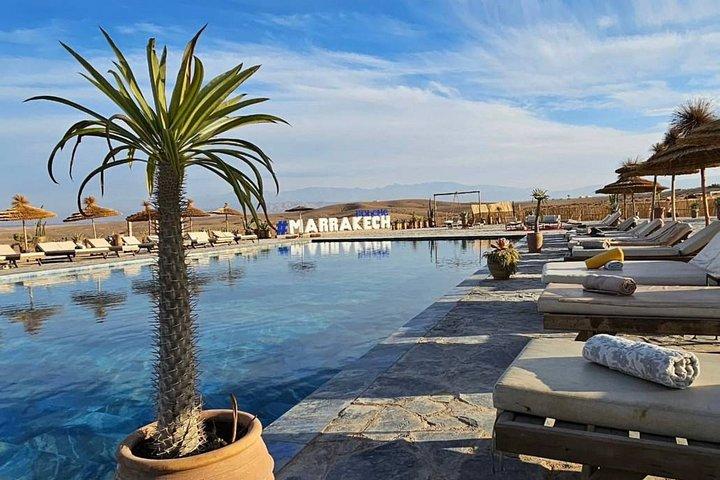 Agafay Desert Luxury Pool Lunch or Pool Dinner Show Private