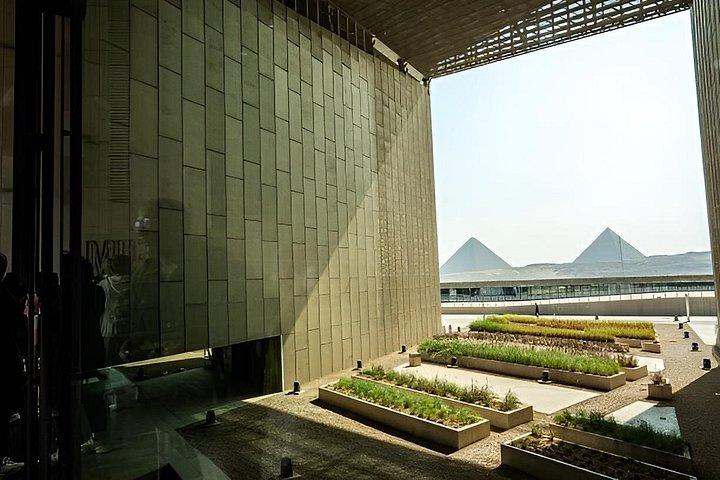 Giza pyramids Sphinx and Grand Egyptian museum