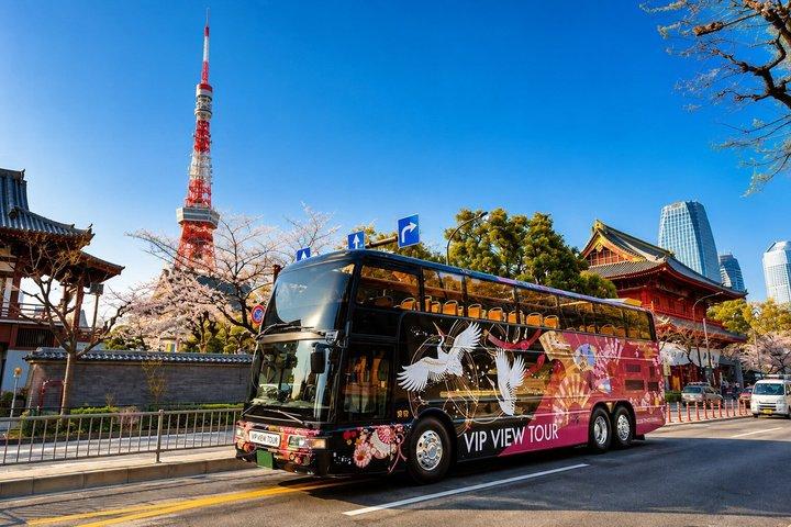 Tokyo: Öppna Top Sightseeing Buss med Audio Guide