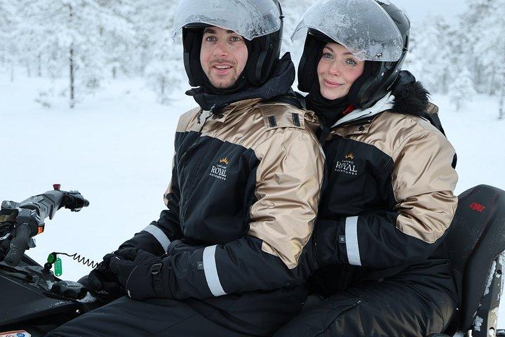 Arctic Forest Snowmobile Sleigh Ride with Snacks