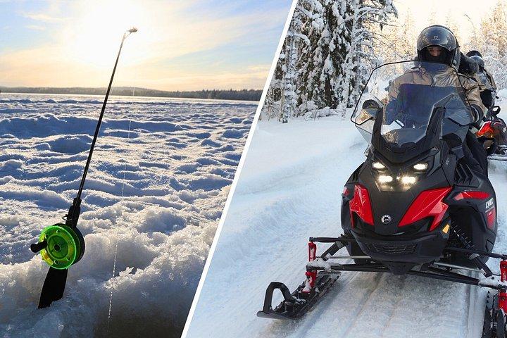 Snowmobile and Ice Fishing Experience
