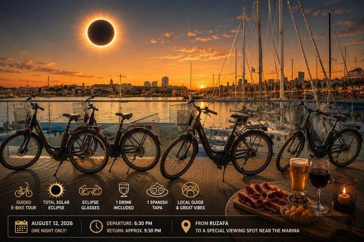 Valencia: Old Town to City of Arts E-Bike Tour+Total Eclipse