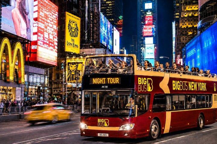 Excursão noturna de turismo de ônibus aberto com Guia ao vivo