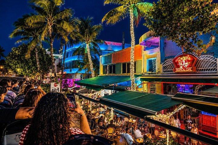 Miami : Tour nocturno turístico en autobús con guía en vivo