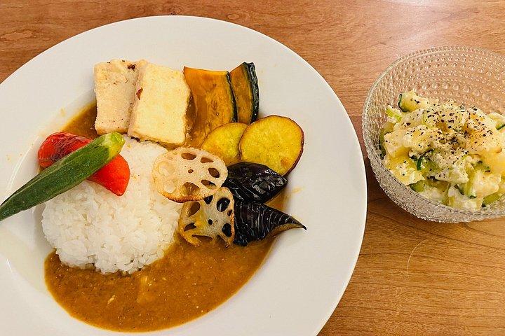 プライベートベジタリアン日本語料理教室-豆腐かカレーを選ぶ