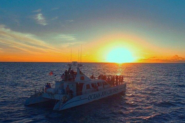 プライベートで贅沢なサンセットクルーズ（グルメハワイアンミール付き）