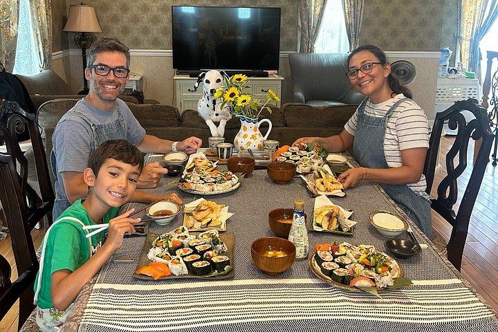 東京のローカル家庭でロール寿司と天ぷらを作ろう！