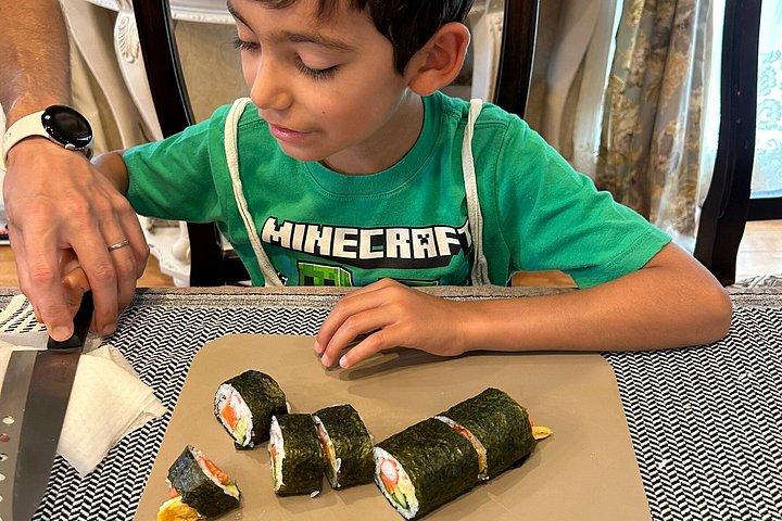 東京のローカル家庭でロール寿司と天ぷらを作ろう！