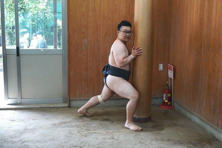 宮城野部屋合宿で大阪相撲の稽古