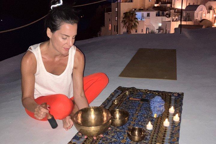 Holistic Yoga Flow and Sound Healing Journey in Oia, Santorini