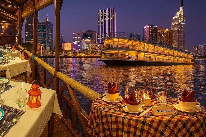 Saigon River Cruise Private Table Dinner and City Lights