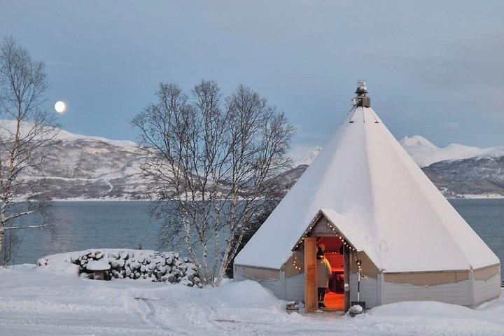 Guided easy snowshoeing with a visit to local café