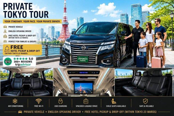 Privat Tokyo Tour med Engelska talande chaufför och Hotel Pickup