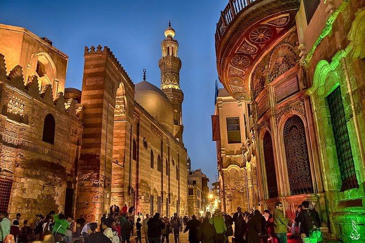 Passeio noturno privado do Cairo com jantar