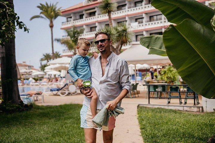 グラン・カナリアのプエルトリコビーチと港の写真撮影