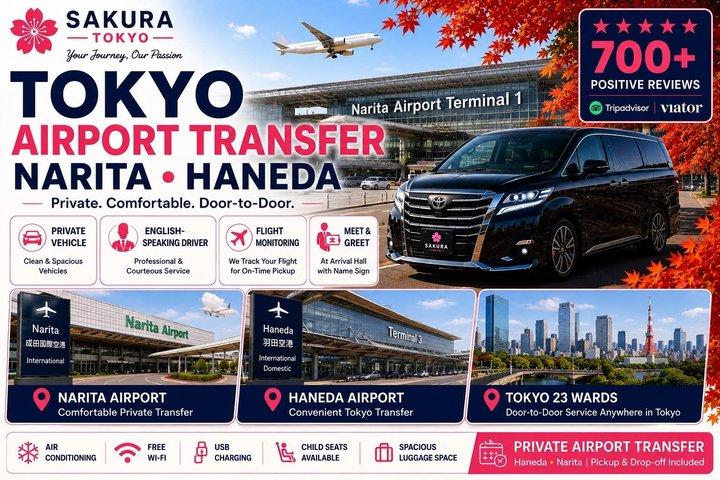 Private One-Way Transfer Between Tokyo and Haneda/Narita Airport