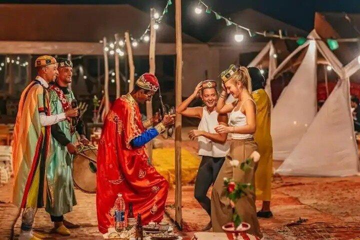 Marrakech: Desert Agafay Sunset, Camel Ride, Dinner Show