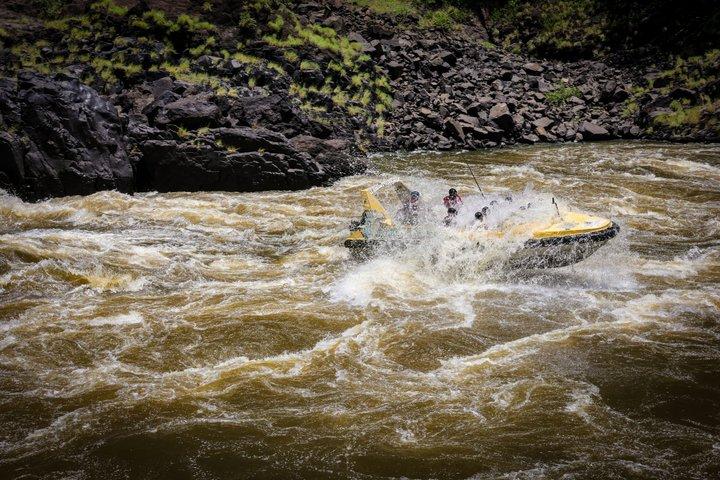 ビクトリア滝でのシアウォーターアドベンチャージェットボート体験