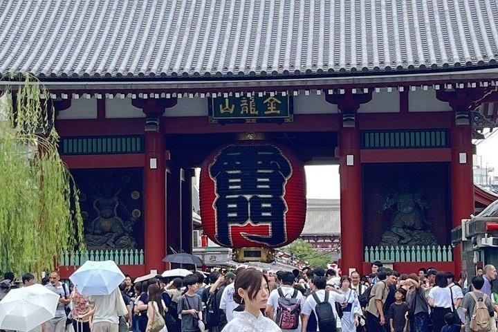 東京プライベート浅草散策ツアー浅草寺抹茶とおもち