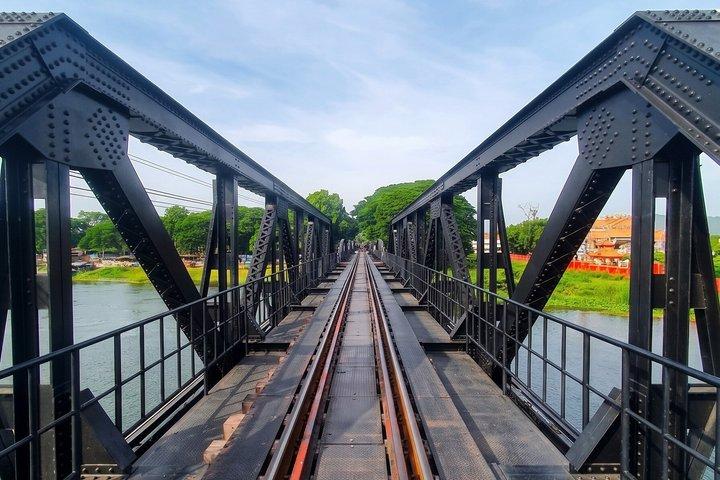 Kanchanaburi Private Tour: Erawan Waterfalls, River Kwai & Temple