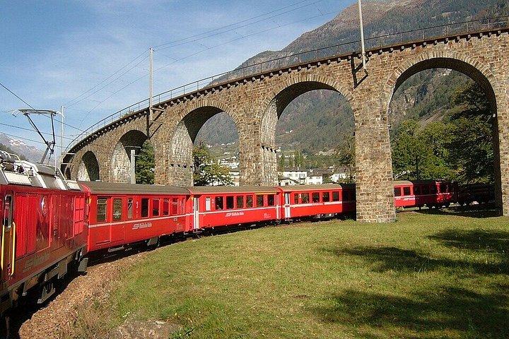 From Milan to St. Moritz Bernina Red Train Alpine Day Trip