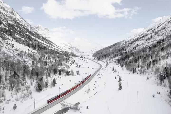 From Milan to St. Moritz Bernina Red Train Alpine Day Trip