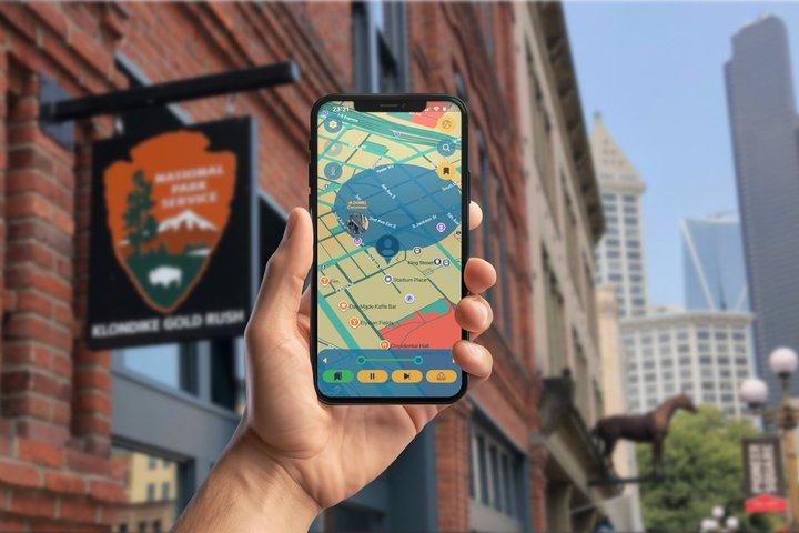 Seattle Gold Rush GPS App Tour a piedi Gioco mobile
