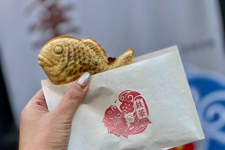 日本語の文化フードウォーク お菓子 火の儀式 ビーフハンバーグ