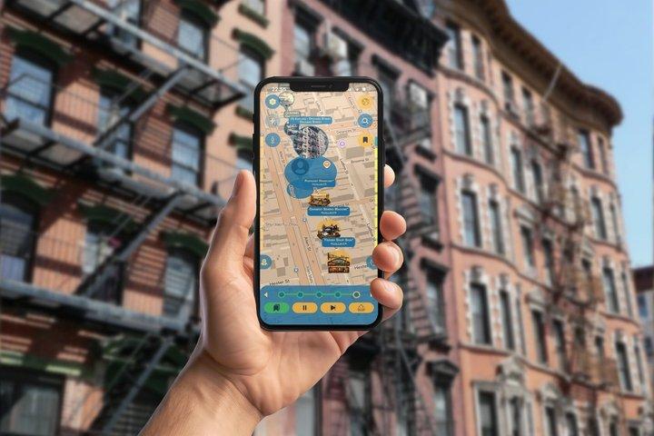 Gioco per cellulare ebraico di New York GPS App Walking Tour