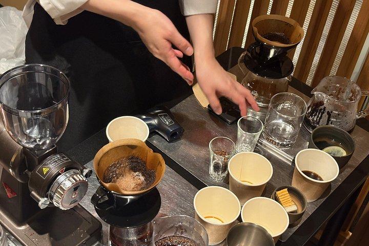 錦市場近くで師匠とコーヒー体験