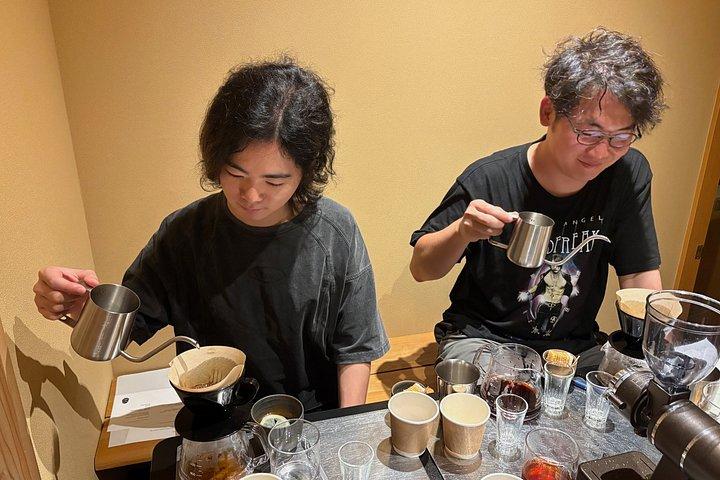 錦市場近くで師匠とコーヒー体験