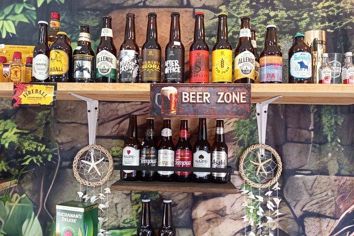 Tasting of Mexican craft beers mahahual at beach club
