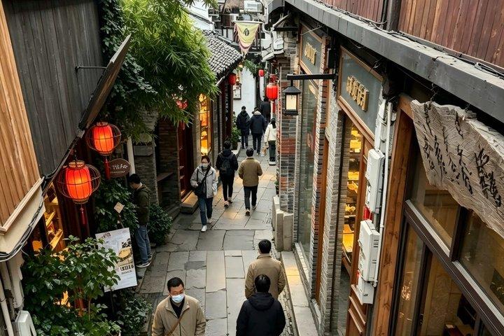上海日帰りツアー：豫園、市神寺、朱家鼓、ブント