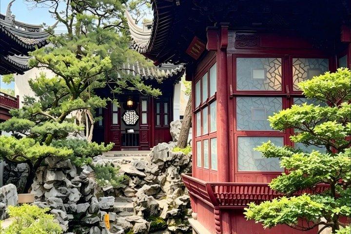 上海日帰りツアー：豫園、市神寺、朱家鼓、ブント